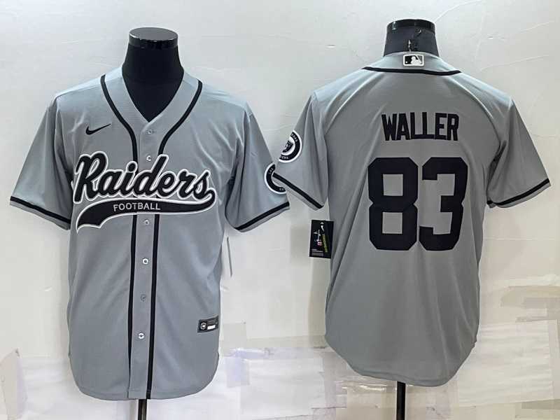 Nike Raiders 83 Darren Waller Grey Men's Stitched MLB Cool Base Nike Baseball Jersey,We sell and wholesale Nike Raiders 83 Darren Waller Grey Men's Stitched MLB Cool Base Nike Baseball Jersey on line form chian!